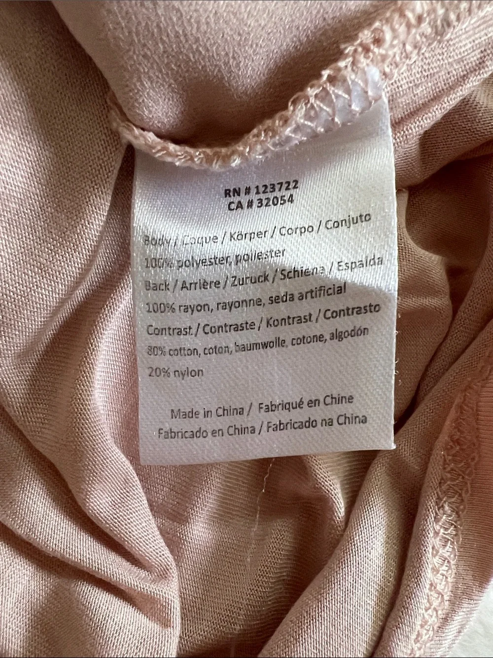 Women's Blush Pink Swiss Dot Lace Sleeve Top - Picture 3 of 3
